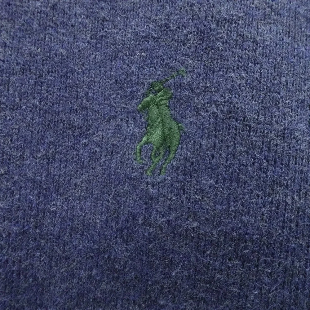 Polo Ralph Lauren Sweater Mens Large Blue Quater Zip Preppy Casual‎ Office
